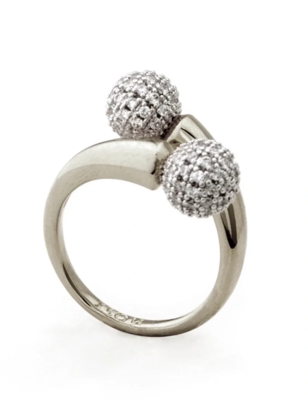 NWT nOir Jewelry Silver Dee Pave Ring Size 7 - Picture 1 of 1